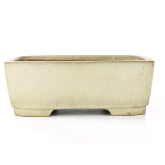 Yamafusa - Takehiko Koie Pot à bonsaï rectangulaire beige 317 mm par Yamafusa, Tokoname, Japon