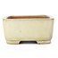 Rectangular beige bonsai pot by Yamafusa - 317 x 240 x 113 mm