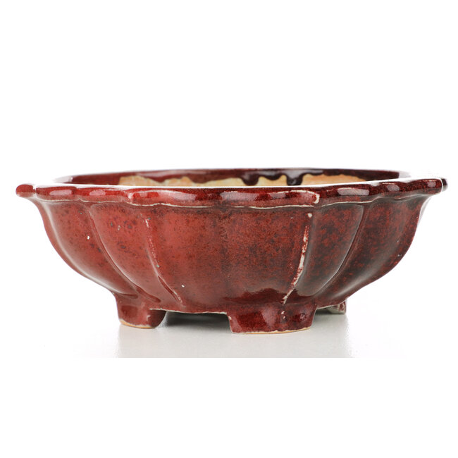 Round pot in lotus shape