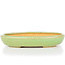 Pot à bonsaï vert ovale par Hattori - 127 x 92 x 22 mm