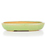 Pot à bonsaï vert ovale par Hattori - 127 x 92 x 22 mm