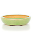 Oval green bonsai pot by Hattori - 127 x 92 x 22 mm