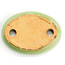 Pot à bonsaï vert ovale par Hattori - 127 x 92 x 22 mm
