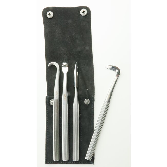 Juego de gubias de 4 herramientas para tallar jin y shari; gubias para tallar madera muerta; 35 mm de ancho.