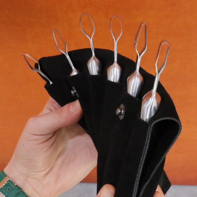 Gouge set de 6 outils de sculpture pour jin et shari ; gouges pour sculpter le bois mort; 11mm de large.