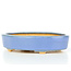 Ovale blaue Bonsaischale von Hattori - 130 x 95 x 30 mm