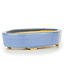 Ovale blaue Bonsaischale von Hattori - 130 x 95 x 30 mm