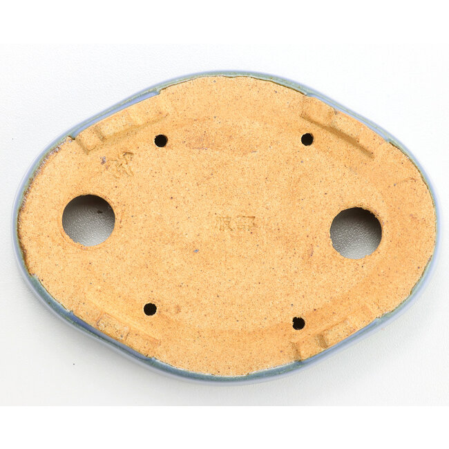 Vaso bonsai ovale blu di Hattori - 130 x 95 x 30 mm