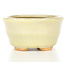 Oval beige bonsai pot by Hattori - 108 x 91 x 48 mm