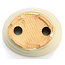 Pot à bonsaï ovale beige par Hattori - 108 x 91 x 48 mm