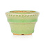 Round green bonsai pot by Hattori - 65 x 65 x 43 mm