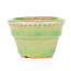 Vaso per bonsai rotondo verde di Hattori - 65 x 65 x 43 mm