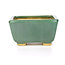 Pot à bonsaï carré vert par Hattori - 92 x 94 x 51 mm