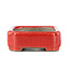 Maceta rectangular para bonsái roja de Terahata Satomi Mazan - 70 x 57 x 20 mm