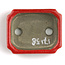 Pot à bonsaï rectangulaire rouge par Terahata Satomi Mazan - 70 x 57 x 20 mm