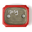 Maceta de bonsái roja rectangular de Terahata Satomi Mazan - 70 x 57 x 20 mm