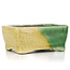 Rechthoekige multicolor bonsaipot van Terahata Satomi Mazan - 85 x 64 x 35 mm