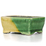 Pot à bonsaï rectangulaire multicolore par Terahata Satomi Mazan - 85 x 64 x 35 mm