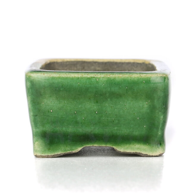 Rechthoekige multicolor bonsaipot van Terahata Satomi Mazan - 85 x 64 x 35 mm