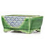 Maceta de bonsái verde rectangular de Terahata Satomi Mazan - 87 x 65 x 38 mm