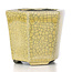 Maceta de bonsái beige hexagonal de Terahata Satomi Mazan - 73 x 65 x 66 mm