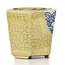 Maceta de bonsái beige hexagonal de Terahata Satomi Mazan - 73 x 65 x 66 mm