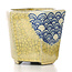 Maceta de bonsái beige hexagonal de Terahata Satomi Mazan - 73 x 65 x 66 mm