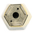 Maceta de bonsái beige hexagonal de Terahata Satomi Mazan - 73 x 65 x 66 mm