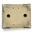 Pot à bonsaï rectangulaire marron par Terahata Satomi Mazan - 155 x 130 x 55 mm