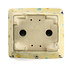 Rechteckige beige Bonsaischale von Terahata Satomi Mazan - 159 x 143 x 68 mm