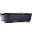 Rectangular blue bonsai pot by Reiho - 355 x 262 x 95 mm