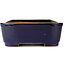 Rectangular blue bonsai pot by Reiho - 355 x 262 x 95 mm