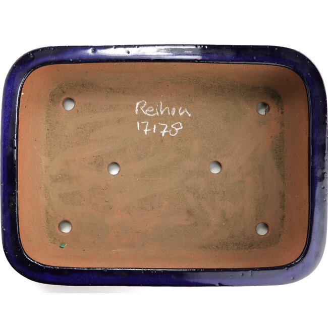 Maceta de bonsái rectangular azul de Reiho - 355 x 262 x 95 mm
