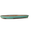 Oval green bonsai pot by Reiho - 542 x 345 x 40 mm