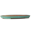 Oval green bonsai pot by Reiho - 542 x 345 x 40 mm