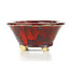 Vaso per bonsai rosso rotondo di Sharaku - 94 x 94 x 45 mm