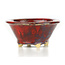 Vaso per bonsai rosso rotondo di Sharaku - 94 x 94 x 45 mm