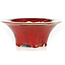 Pot à bonsaï rond rouge par Sharaku - 163 x 163 x 67 mm