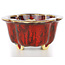Pot à bonsaï Mokko rouge par Sharaku - 130 x 110 x 55 mm