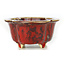 Pot à bonsaï Mokko rouge par Sharaku - 130 x 110 x 55 mm