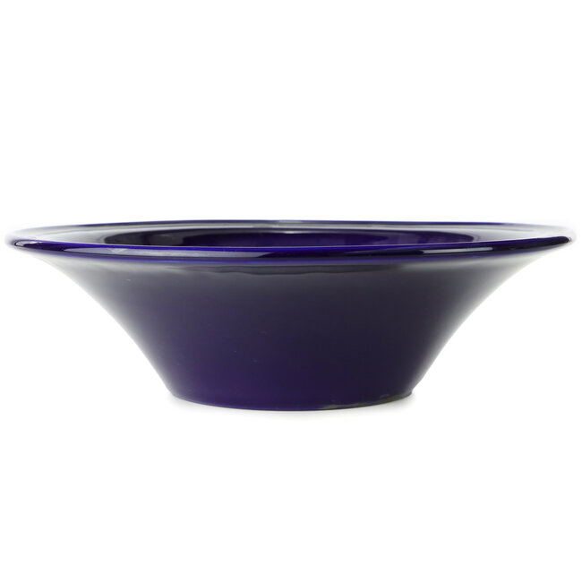 Ronde blauwe bonsaipot van Juetsu - 260 x 260 x 85 mm