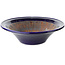 Round blue bonsai pot by Juetsu - 260 x 260 x 85 mm