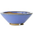 Runde blaue Bonsaischale von Bigei - 95 x 95 x 40 mm