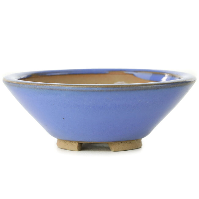 Maceta de bonsái redonda azul de Bigei - 95 x 95 x 40 mm