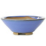 Runde blaue Bonsaischale von Bigei - 95 x 95 x 40 mm
