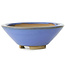 Runde blaue Bonsaischale von Bigei - 95 x 95 x 40 mm