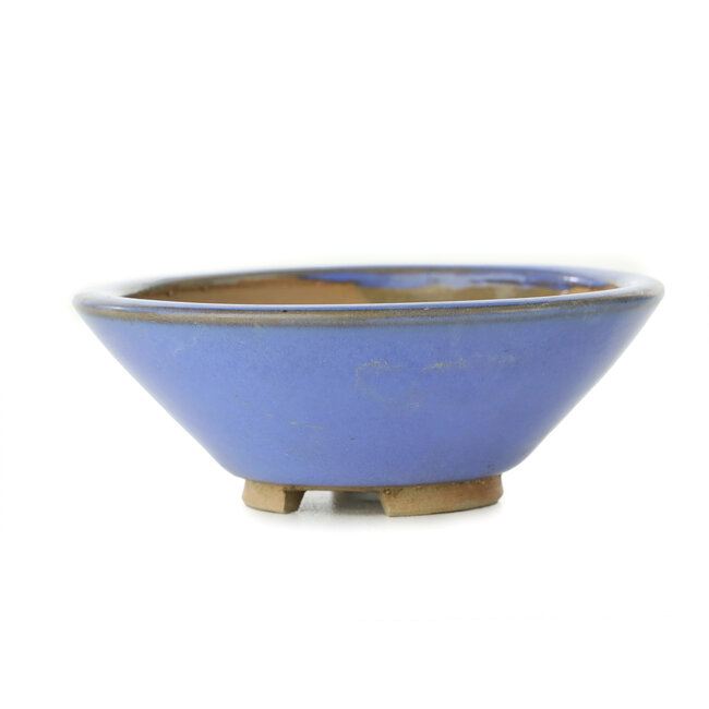 Pot à bonsaï rond bleu par Bigei - 95 x 95 x 40 mm