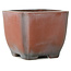 Pot à bonsaï carré non émaillé par Bigei - 80 x 80 x 65 mm