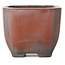Pot à bonsaï carré non émaillé par Bigei - 80 x 80 x 65 mm