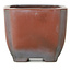 Pot à bonsaï carré non émaillé par Bigei - 80 x 80 x 65 mm
